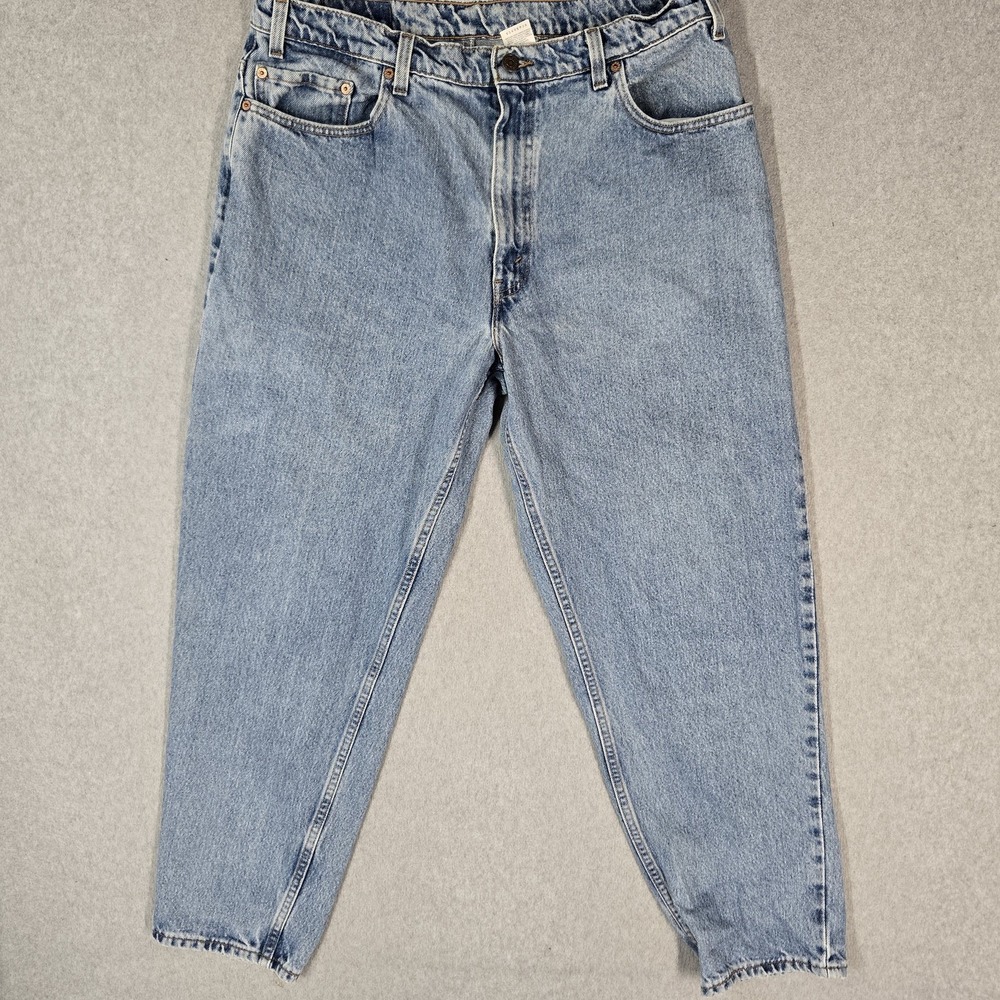 VINTAGE Levi's 560 Men Jeans 38X30 Light Blue Denim Loose Fit Tapered Leg